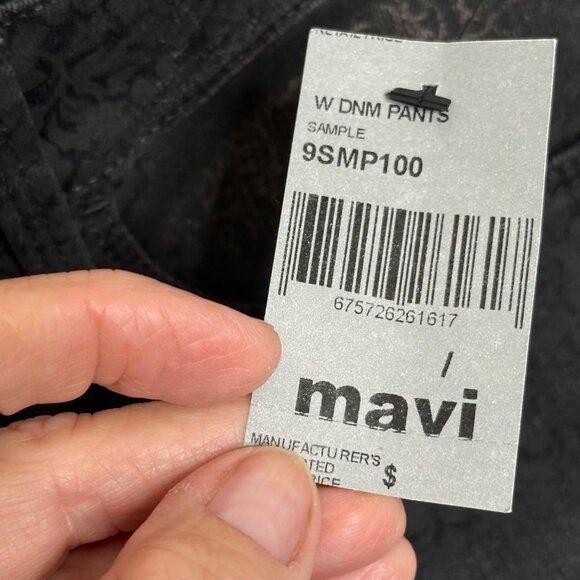 Mavi Jeans Co. Black Floral Patterned Womens Skinny Jeans - Picture 10 of 12